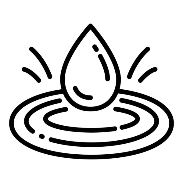 Ícone de gota de filtro de água, estilo esboço — Vetor de Stock
