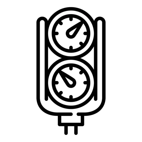 Snorkelen gauge icoon, outline stijl — Stockvector