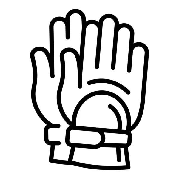 Значок с перчатками, стиль контура — стоковый вектор