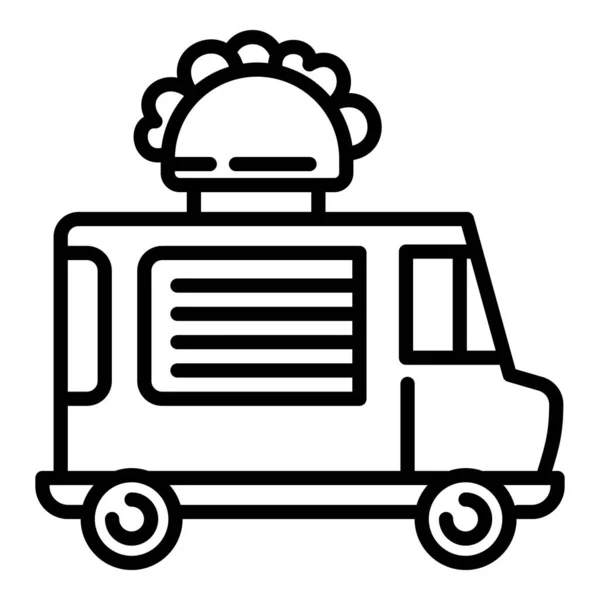 Foodtruck-Ikone, Outline-Stil — Stockvektor