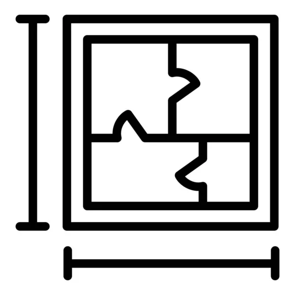Appartement plan icoon, schema stijl — Stockvector