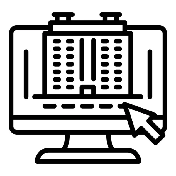 Icono de plan de arquitecto informático, estilo de esquema — Archivo Imágenes Vectoriales