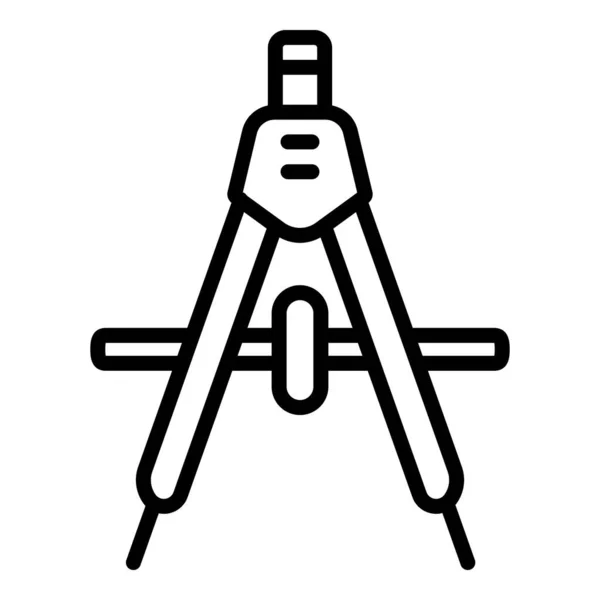Schoolkompas icoon, outline style — Stockvector