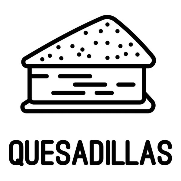 Icône Quesadillas, style contour — Image vectorielle