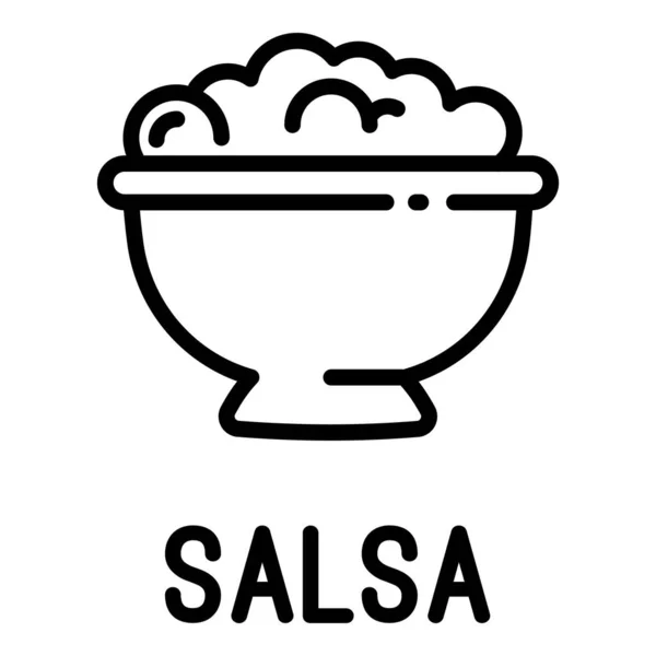Ícone de comida de salsa, estilo esboço — Vetor de Stock