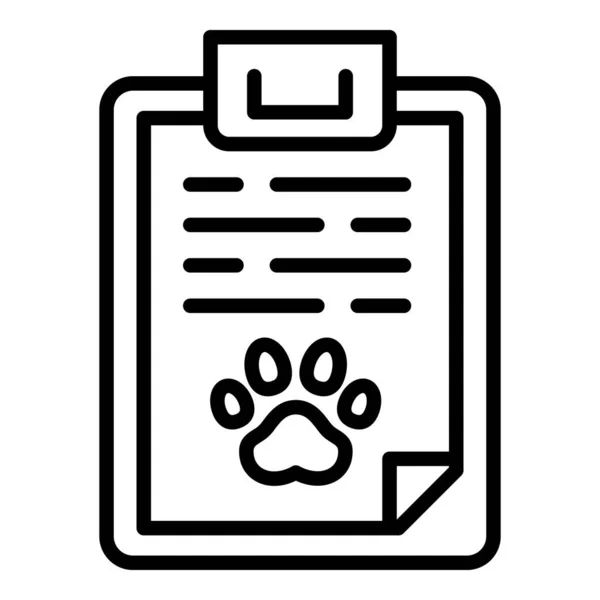 Κατοικίδιο σκυλί πρόχειρο εικονίδιο, στυλ περίγραμμα — Διανυσματικό Αρχείο
