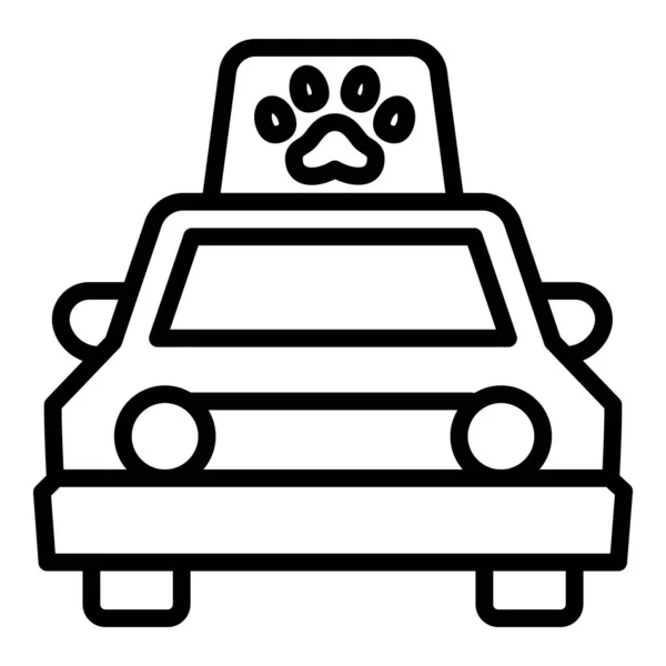 Pet taxi icon, outline style — Stock Vector