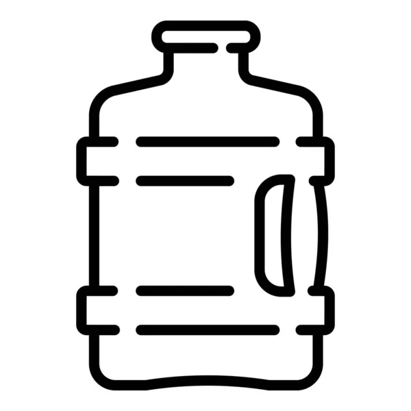 Ikona butelki z pustą wodą, styl konturu — Wektor stockowy