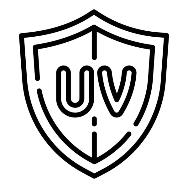 Значок захисту щита, стиль контуру — стоковий вектор