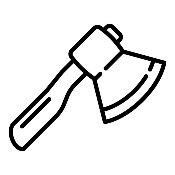 Garden hand axe icon, outline style — Stock Vector