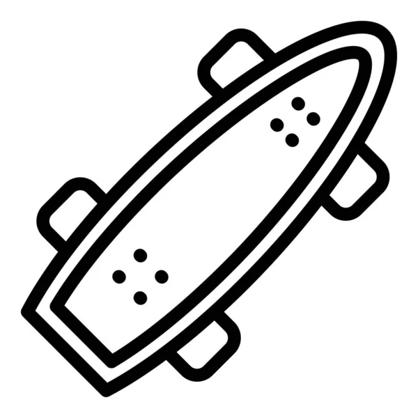 City skateboard icon, outline style — Stock Vector