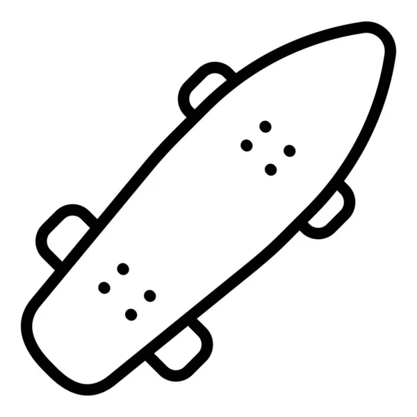Fun skateboard icon, outline style — Stock Vector