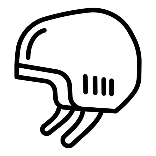 Helm-Skateboard-Symbol, Outline-Stil — Stockvektor