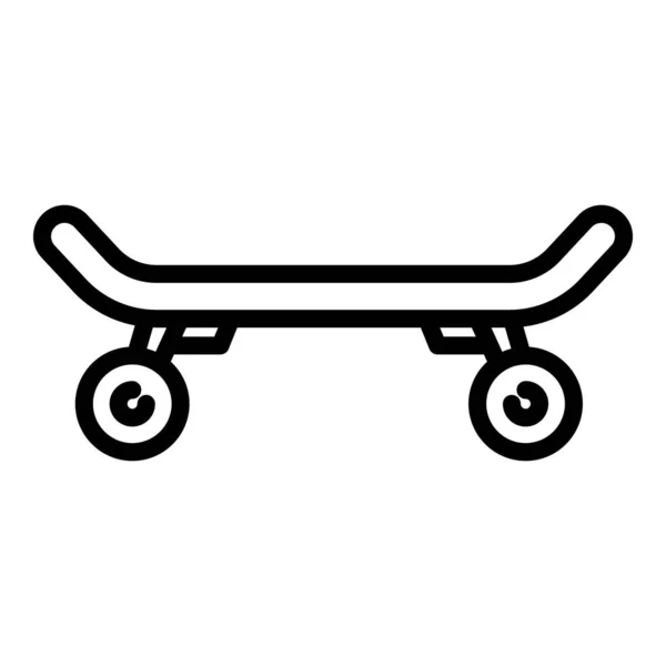 Lato icona dello skateboard, stile contorno — Vettoriale Stock