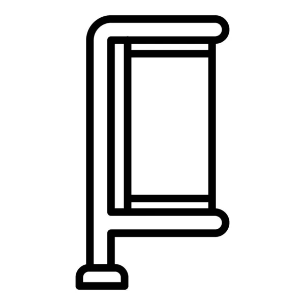 Ikone der Litfaßsäule, Umrissstil — Stockvektor