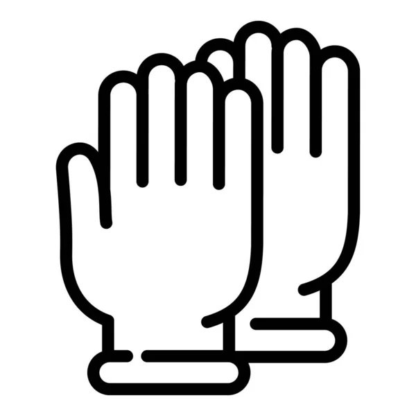 Rerensic laboratory gloves icon, outline style — стоковый вектор