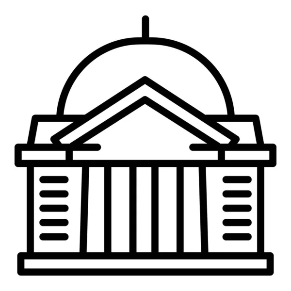Ícone do tribunal da cidade, estilo esboço — Vetor de Stock