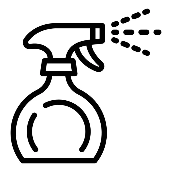 Spray tisztító ikon, körvonalazott stílus — Stock Vector