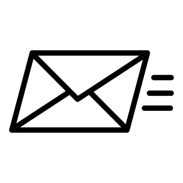 Lettre rapide envoyer icône, style de contour — Image vectorielle
