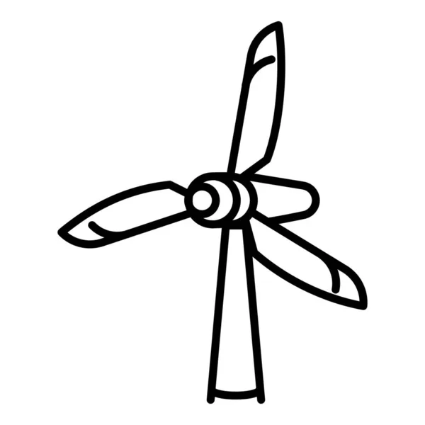 Піктограма вітрової турбіни, стиль контуру — стоковий вектор