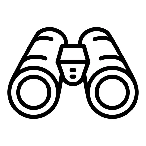 Icono de binoculares de visión, estilo de contorno — Vector de stock