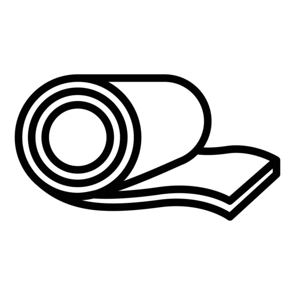Jóga matrac ikon, körvonalazott stílus — Stock Vector