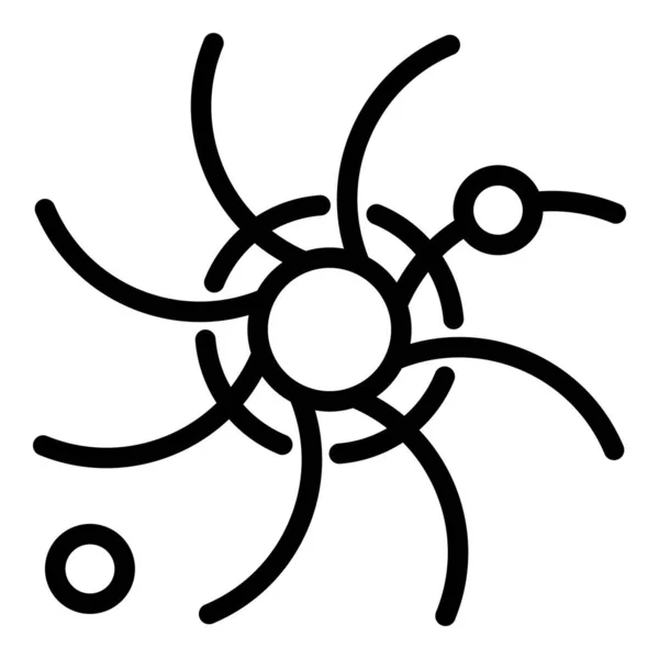 Иконка космического вихря, стиль контура — стоковый вектор