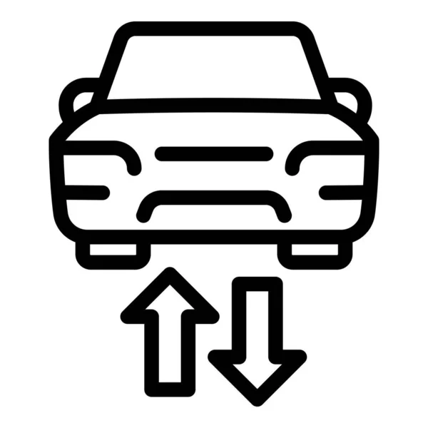 Autó megosztó ikon, körvonalazott stílus — Stock Vector