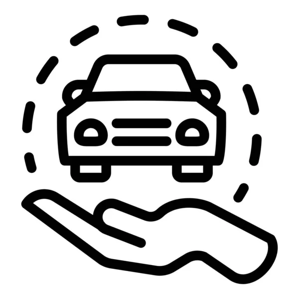 Λήψη εικονίδιο κοινής χρήσης αυτοκινήτου, στυλ περίγραμμα — Διανυσματικό Αρχείο