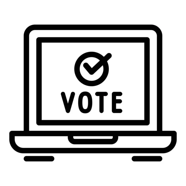 Обратная связь online vote icon, outline style — стоковый вектор