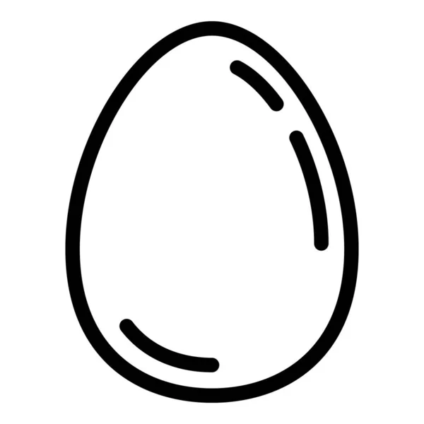 Icono de huevo, estilo de contorno — Vector de stock