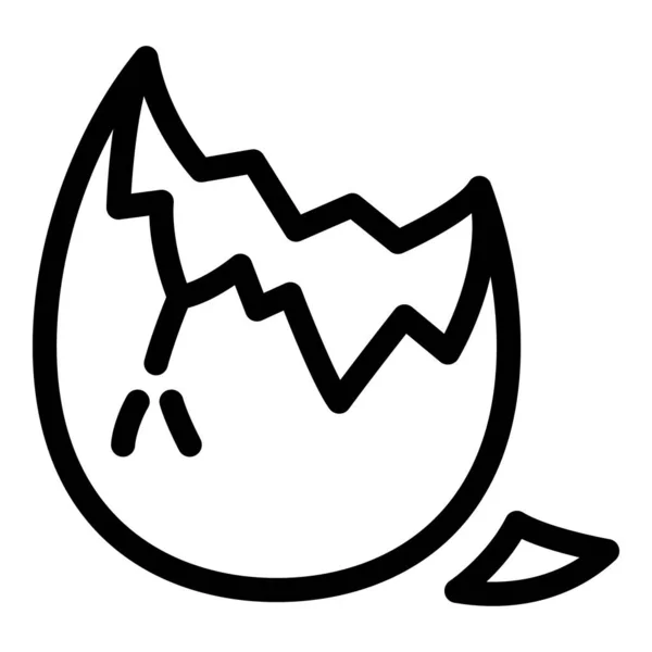 Eggshell nest icon, outline style — Stock Vector