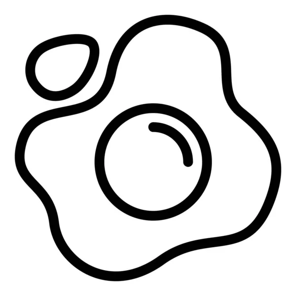 Fried egg icon, στυλ περίγραμμα — Διανυσματικό Αρχείο