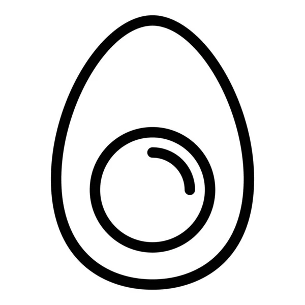 Ícone de ovo meio cozido, estilo esboço —  Vetores de Stock