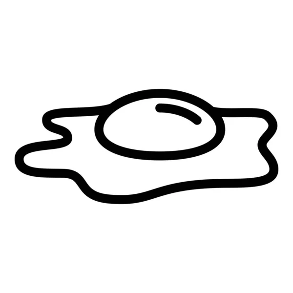 ไอคอนไข่ทอดอาหารเช้า สไตล์บรรทัด — ภาพเวกเตอร์สต็อก