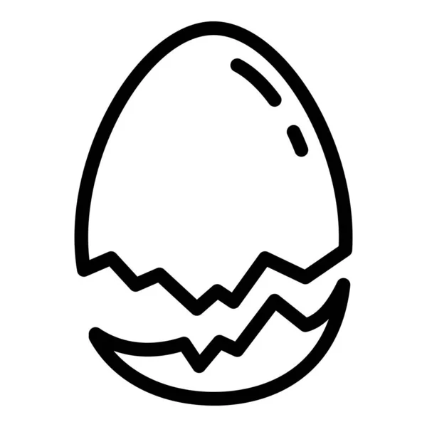 Granja icono de cáscara de huevo, estilo de esquema — Archivo Imágenes Vectoriales