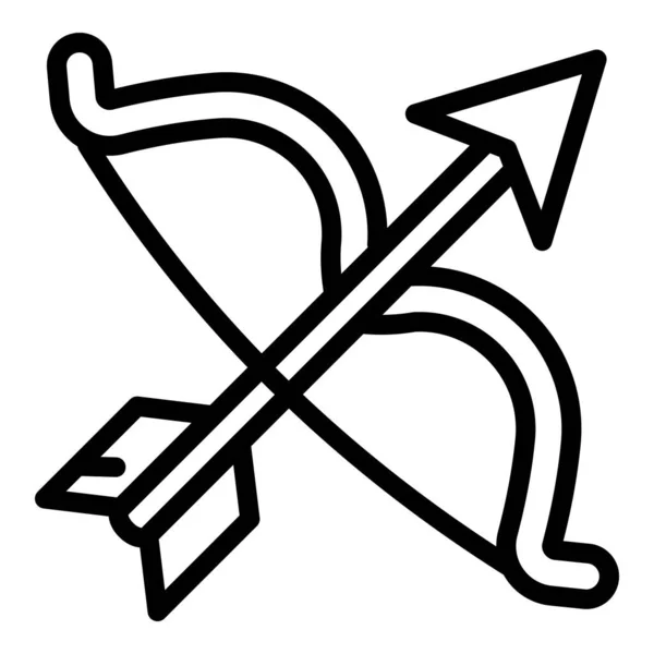 Starożytna ikona łuku, styl konturu — Wektor stockowy