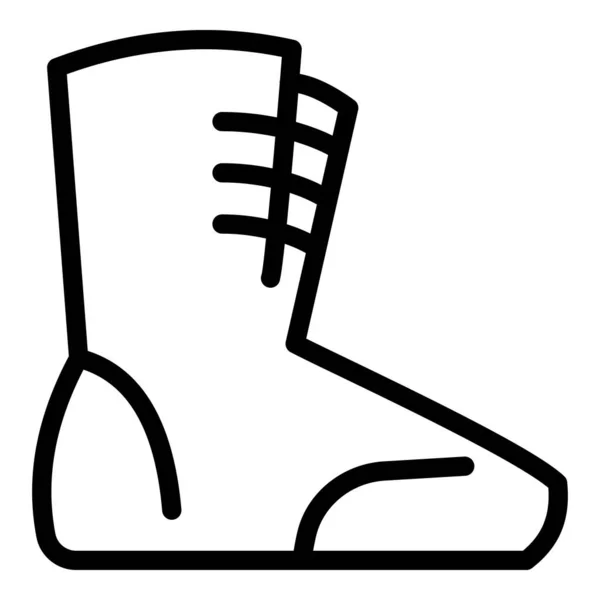 Boxing shoes icon, outline style — Stock Vector