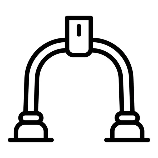 Croquet gate pictogram, omtrek stijl — Stockvector