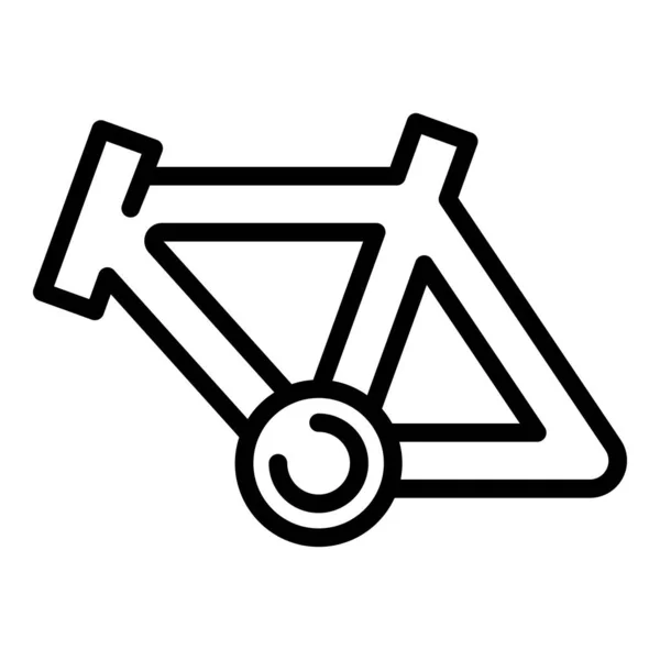 Піктограма рами велосипеда, стиль контуру — стоковий вектор