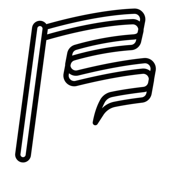 Icono de barra de cinta de gimnasia, estilo de esquema — Vector de stock