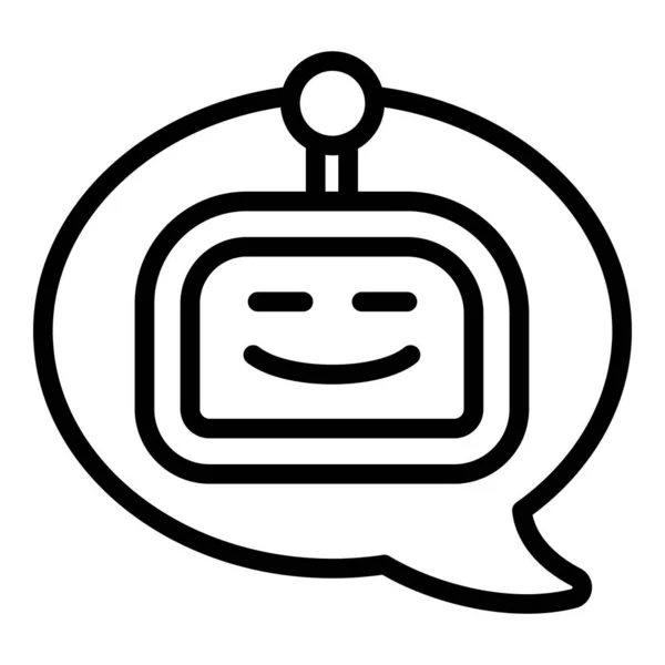 Robot chatbot icono, esquema de estilo — Vector de stock