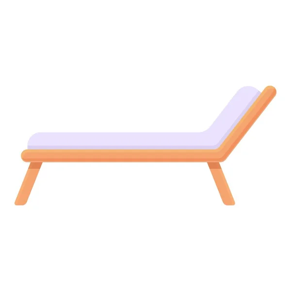 Chaise lounge icoon cartoon vector. Strandstoel — Stockvector