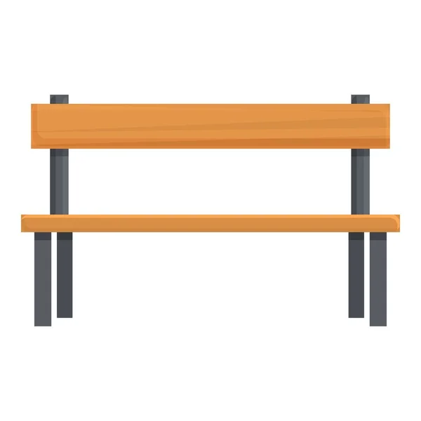 Bench icon cartoon vector. Park wood bench — Stock Vector