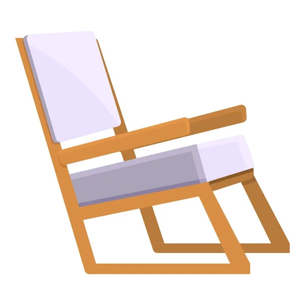 Miękkie krzesło piknikowe wektor ikony kreskówki. Meble ogrodowe — Wektor stockowy