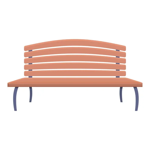 Moderno banco del parque icono vector de dibujos animados. Muebles de madera — Archivo Imágenes Vectoriales