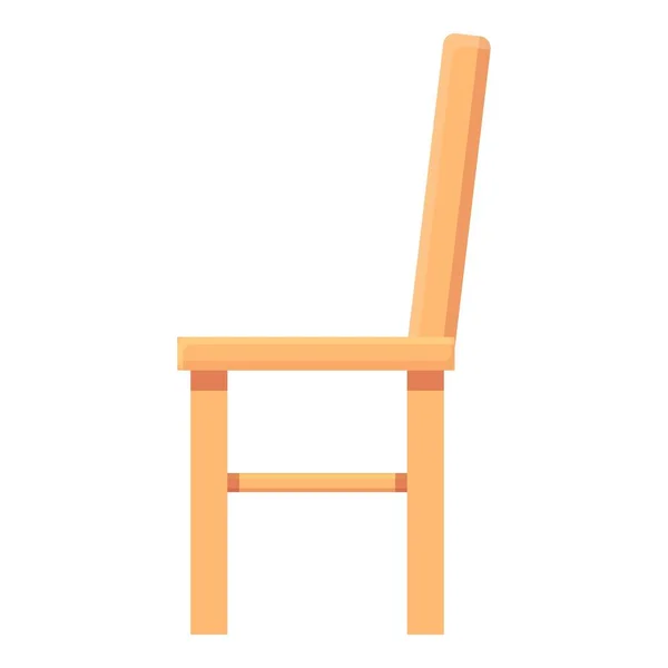 Pequeno ícone de cadeira de madeira vetor dos desenhos animados. Mobiliário de madeira — Vetor de Stock