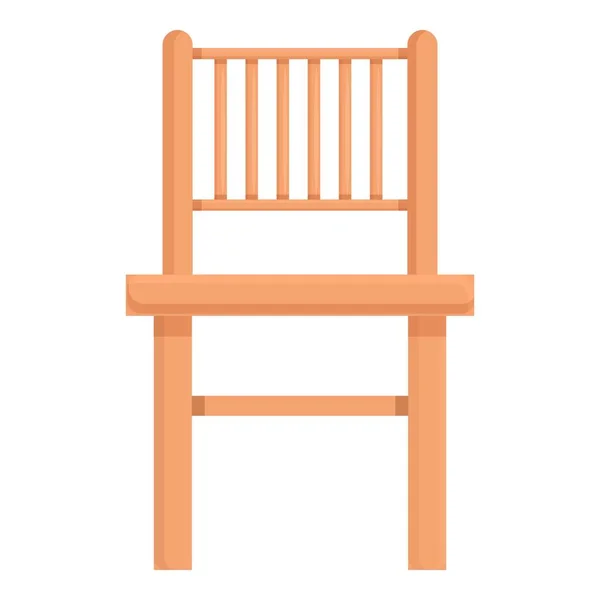 Enfant chaise en bois icône dessin animé vecteur. Chaise patio en bois — Image vectorielle