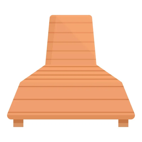 Deckchair icon cartoon vector. Beach chair — Stock Vector