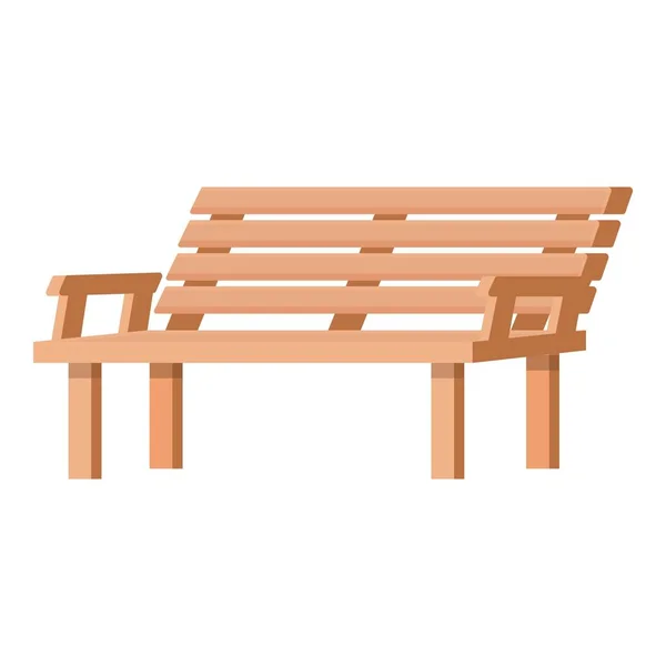 Classic bench icon cartoon vector. Patio furniture — Stock Vector